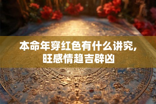 本命年穿红色有什么讲究,旺感情趋吉辟凶