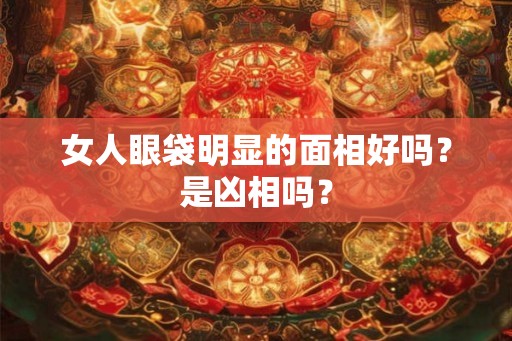女人眼袋明显的面相好吗？是凶相吗？