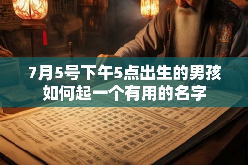 7月5号下午5点出生的男孩如何起一个有用的名字