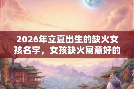 2026年立夏出生的缺火女孩名字，女孩缺火寓意好的名字
