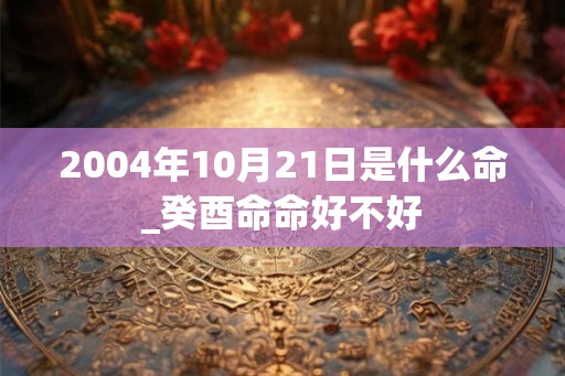 2004年10月21日是什么命_癸酉命命好不好 2004年10月21日是什么命_癸酉命命好不好