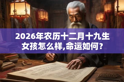 2026年农历十二月十九生女孩怎么样,命运如何? 2026年农历十二月十九生女孩怎么样,命运如何?