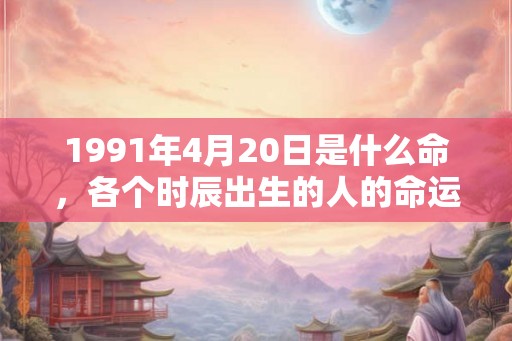 1991年4月20日是什么命，各个时辰出生的人的命运