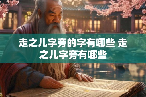 走之儿字旁的字有哪些 走之儿字旁有哪些