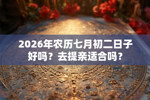 2026年农历七月初二日子好吗？去提亲适合吗？