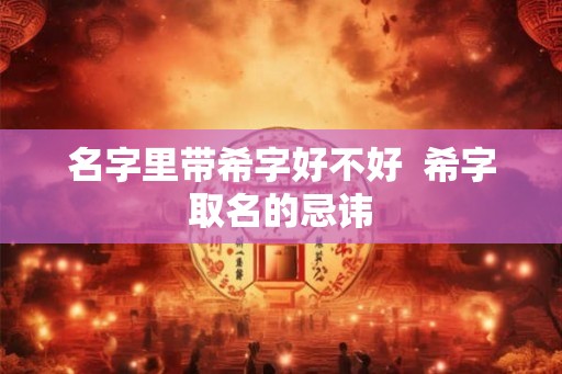 名字里带希字好不好  希字取名的忌讳