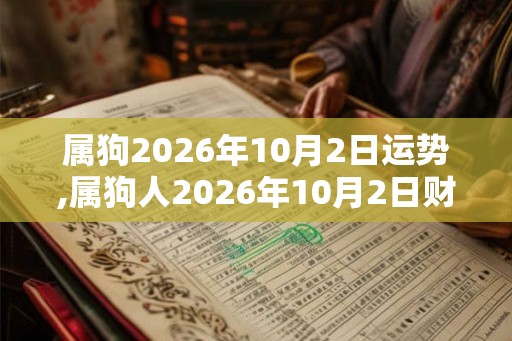 属狗2026年10月2日运势,属狗人2026年10月2日财运,生肖狗2026年10月2日运势