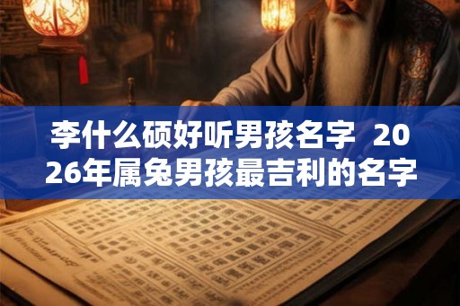 李什么硕好听男孩名字  2026年属兔男孩最吉利的名字