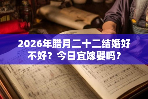 2026年腊月二十二结婚好不好?今日宜嫁娶吗? 2026年腊月二十二结婚好不好?今日宜嫁娶吗?