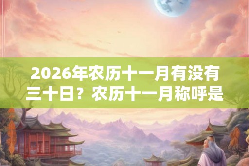 2026年农历十一月有没有三十日？农历十一月称呼是什么？