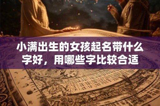 小满出生的女孩起名带什么字好，用哪些字比较合适