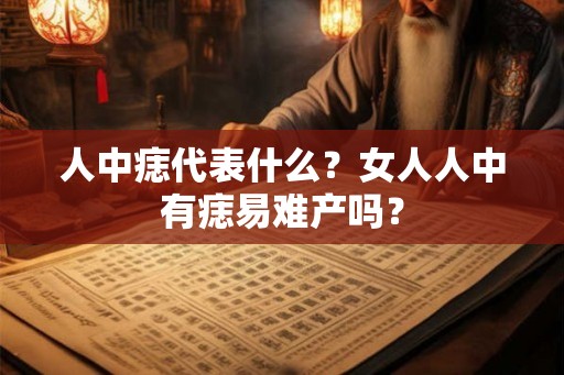 人中痣代表什么？女人人中有痣易难产吗？