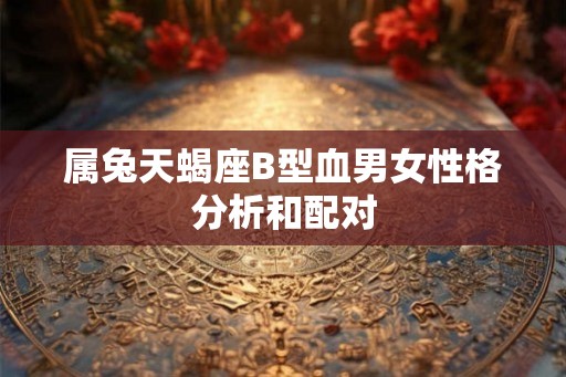属兔天蝎座B型血男女性格分析和配对