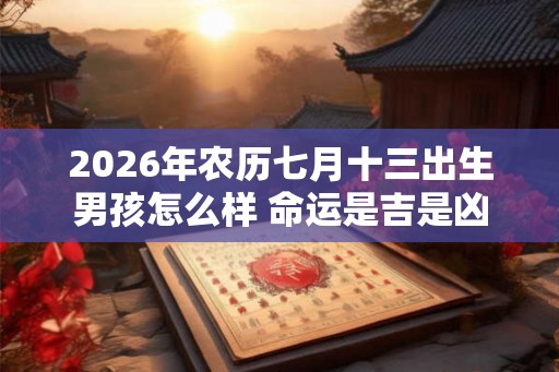 2026年农历七月十三出生男孩怎么样 命运是吉是凶 2026年农历七月十三出生男孩怎么样 命运是吉是凶
