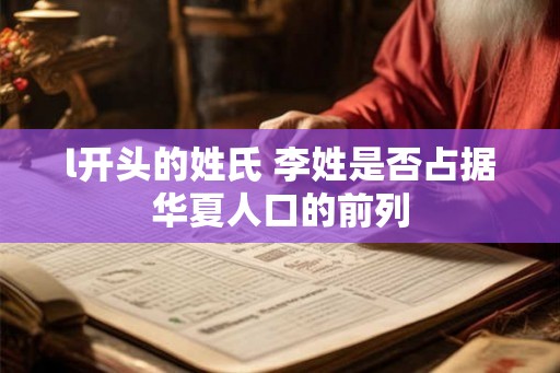 l开头的姓氏 李姓是否占据华夏人口的前列