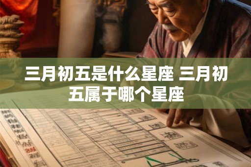 三月初五是什么星座 三月初五属于哪个星座