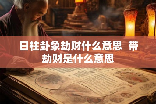 日柱卦象劫财什么意思  带劫财是什么意思
