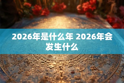 2026年是什么年 2026年会发生什么