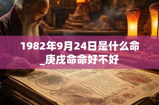1982年9月24日是什么命_庚戌命命好不好