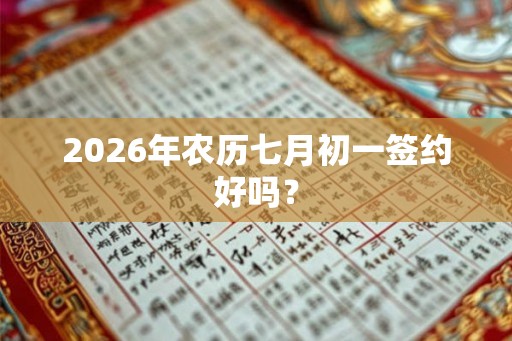 2026年农历七月初一签约好吗? 2026年农历七月初一签约好吗?