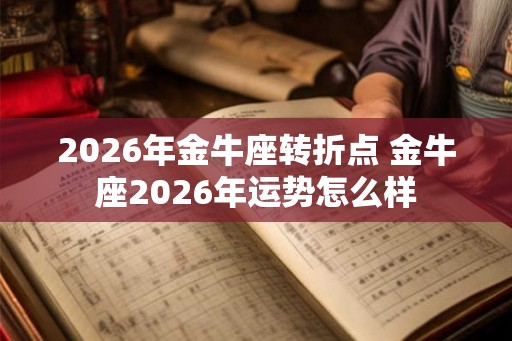 2026年金牛座转折点 金牛座2026年运势怎么样