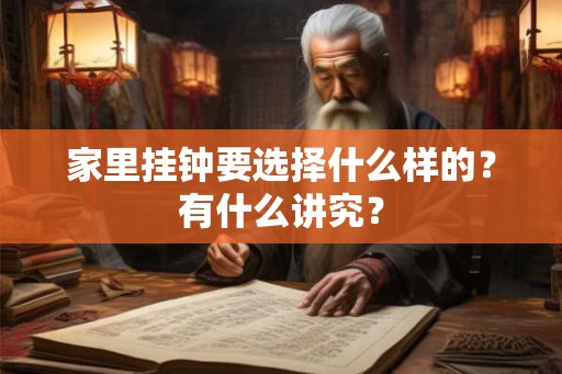 家里挂钟要选择什么样的？有什么讲究？