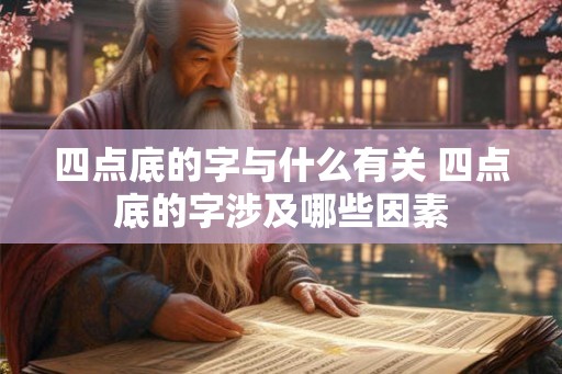 四点底的字与什么有关 四点底的字涉及哪些因素 四点底的字与什么有关 四点底的字涉及哪些因素