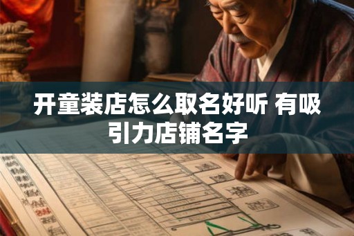 开童装店怎么取名好听 有吸引力店铺名字