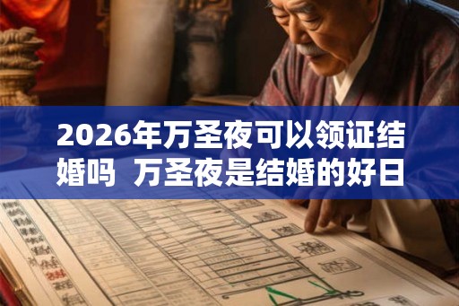 2026年万圣夜可以领证结婚吗  万圣夜是结婚的好日子吗