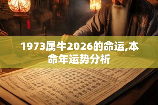 1973属牛2026的命运,本命年运势分析