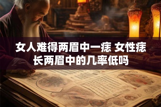 女人难得两眉中一痣 女性痣长两眉中的几率低吗