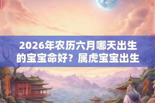 2026年农历六月哪天出生的宝宝命好？属虎宝宝出生吉日