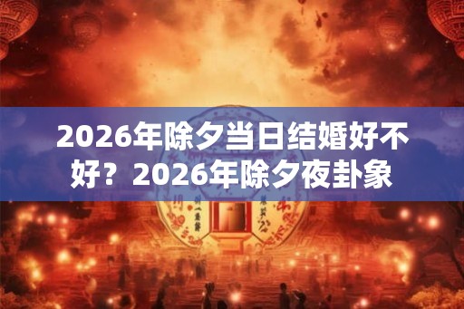 2026年除夕当日结婚好不好？2026年除夕夜卦象
