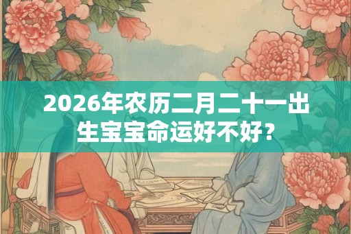 2026年农历二月二十一出生宝宝命运好不好？