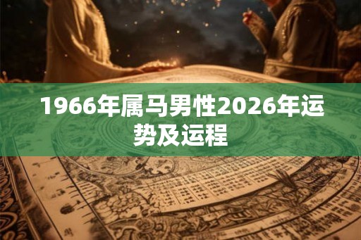 1966年属马男性2026年运势及运程