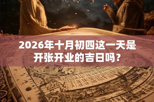 2026年十月初四这一天是开张开业的吉日吗？
