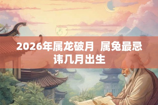 2026年属龙破月 属兔最忌讳几月出生 2026年属龙破月 属兔最忌讳几月出生