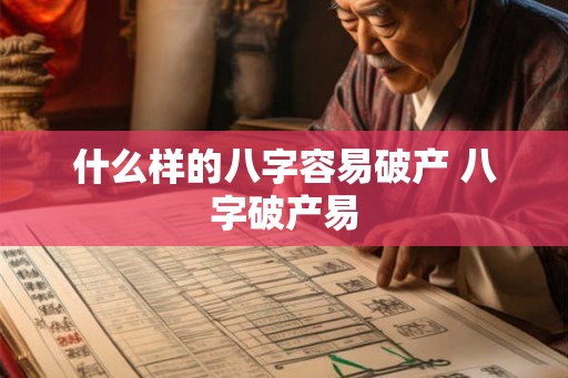 什么样的八字容易破产 八字破产易