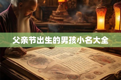 父亲节出生的男孩小名大全 父亲节出生的男孩小名大全
