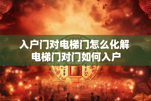 入户门对电梯门怎么化解 电梯门对门如何入户