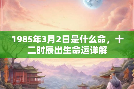 1985年3月2日是什么命,十二时辰出生命运详解 1985年3月2日是什么命,十二时辰出生命运详解