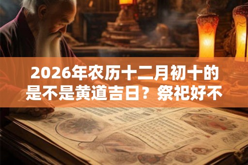 2026年农历十二月初十的是不是黄道吉日？祭祀好不好？