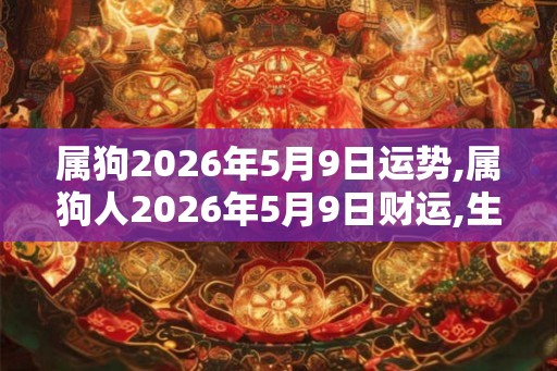 属狗2026年5月9日运势,属狗人2026年5月9日财运,生肖狗2026年5月9日运势