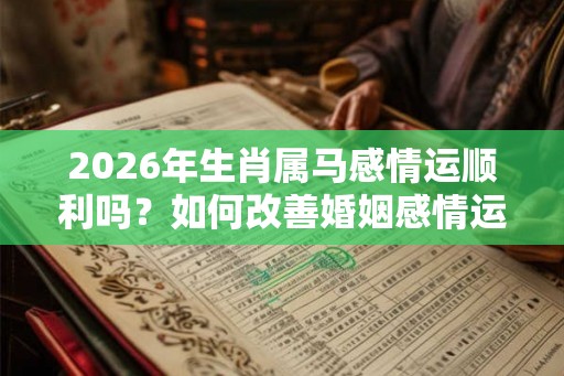 2026年生肖属马感情运顺利吗？如何改善婚姻感情运？
