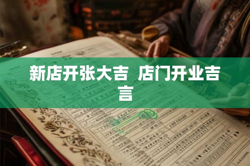 新店开张大吉  店门开业吉言