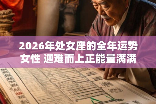 2026年处女座的全年运势女性 迎难而上正能量满满