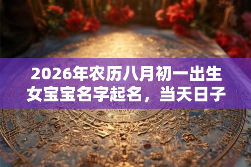 2026年农历八月初一出生女宝宝名字起名，当天日子如何？