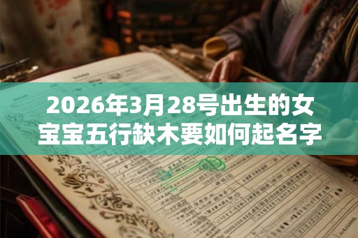 2026年3月28号出生的女宝宝五行缺木要如何起名字