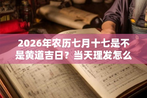 2026年农历七月十七是不是黄道吉日？当天理发怎么样？