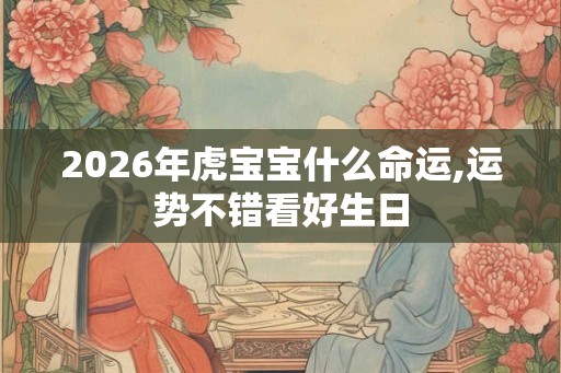 2026年虎宝宝什么命运,运势不错看好生日